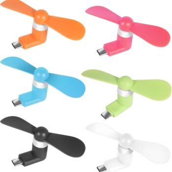 USB Type C Mini Fan 12 Pack | Multi-Color Portable MobileBest Amazon Deals