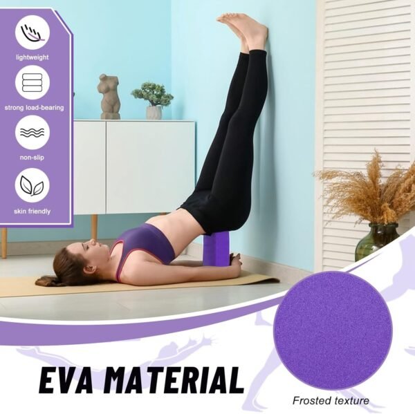 Yoga Block Set of 2- Supportive Latex-Free Eva Foam -Best Amazon Deals