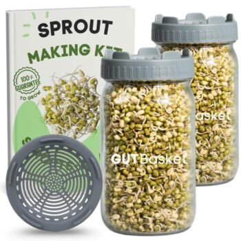 Gutbasket Sprouting Kit | Includes 2 Glass Sprout JarsBest Amazon Deals