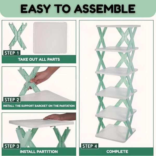 QONETIC 5 Layer Plastic Shoe Rack for Home Stackable &Best Amazon Deals