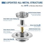 Sink Drain Strainer 3 in 1, 304 Stainless Steel Pop UpBest Amazon Deals
