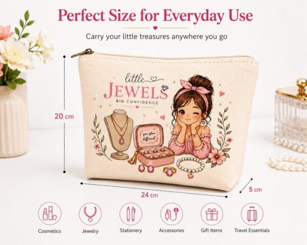 DRUDRAYA Canvas Jewellery Pouch | Printed JewelleryBest Amazon Deals