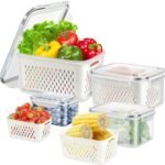 BRAVIK 4 PCS Large Fruit Containers for Fridge-LeakproofBest Amazon Deals BRAVIK 4 PCS Large Fruit Containers for Fridge-LeakproofBest Amazon Deals