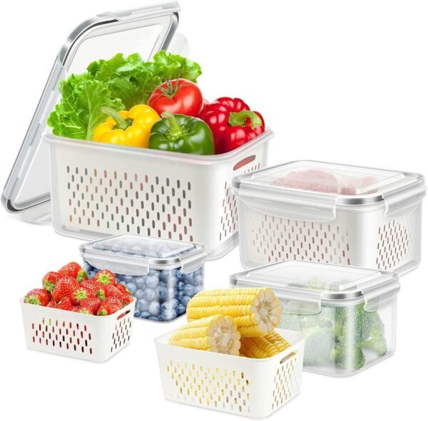 BRAVIK 4 PCS Large Fruit Containers for Fridge-LeakproofBest Amazon Deals BRAVIK 4 PCS Large Fruit Containers for Fridge-LeakproofBest Amazon Deals