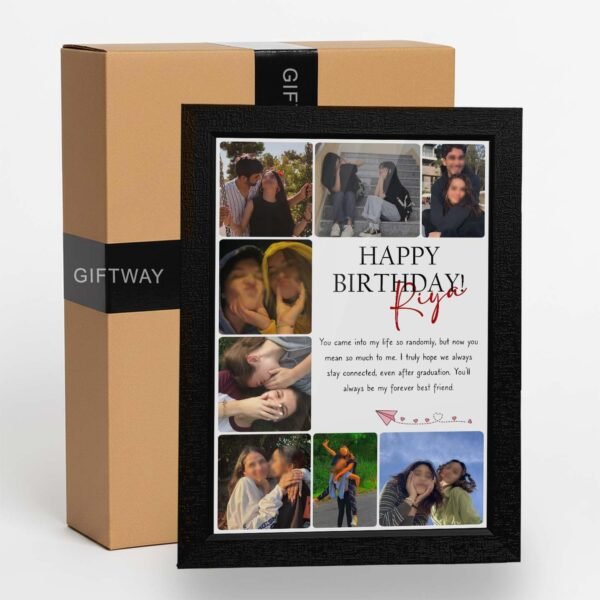 BFF Birthday Collage with Message | Personalised MDFBest Amazon Deals