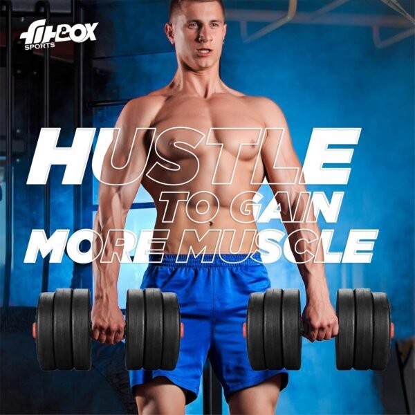 FitBox Sports Intruder 20 Kg Adjustable PVC DumbbellsBest Amazon Deals