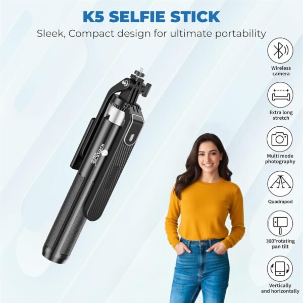 Kratos 65″ Selfie Stick Tripod with Reinforced 4-LegBest Amazon Deals