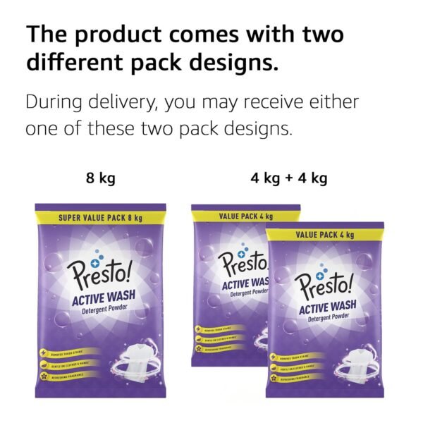Amazon Brand – Presto! Active Wash Detergent Powder | 8Best Amazon Deals