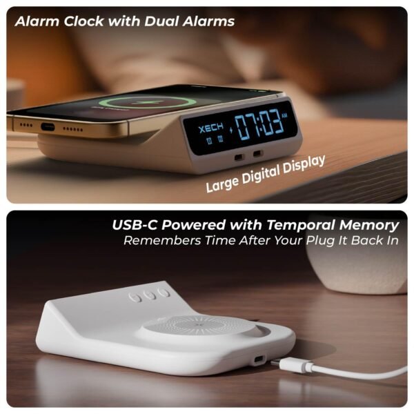 Xech Digital Alarm Clock for Heavy Sleepers | 15W FastBest Amazon Deals