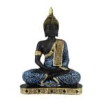 eCraftIndia Buddha Showpiece (22cm x 16 cm x 6 cm, Blue) – Polyresin