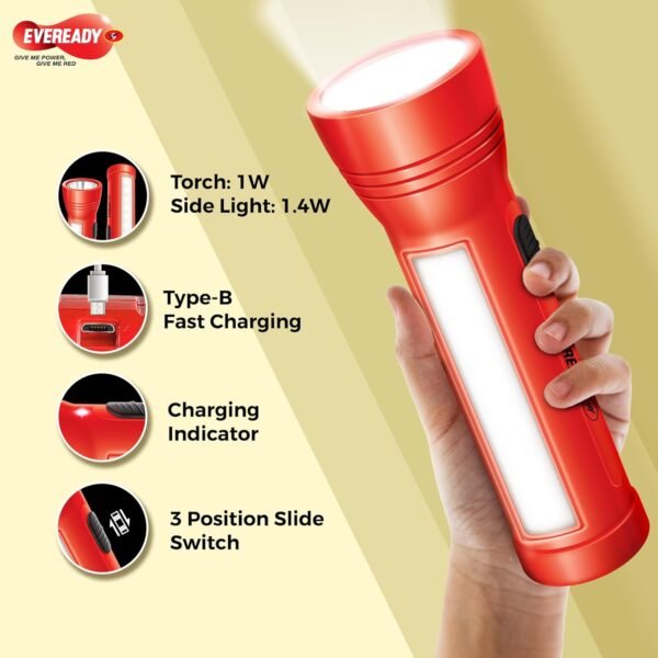 Eveready Apollo DL20, Rechargeable 1W Led Torch Cum 1.4WBest Amazon Deals