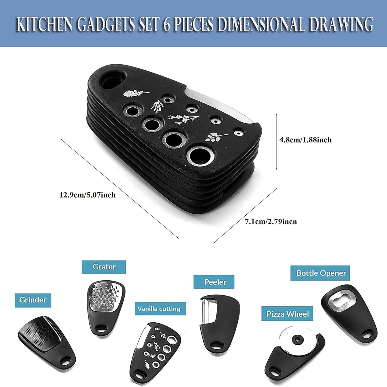 Gadgets Set 6 Pieces, Set Camper Must Haves, Space SavingBest Amazon Deals