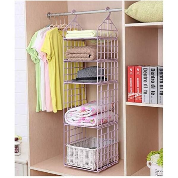 5 Layer Folding Plastic Clothes Storage Rack | HangingBest Amazon Deals
