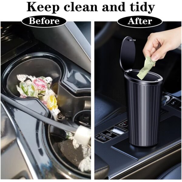 Openja Plastic Carbin Mini Car Trash Can With Lid, SmallBest Amazon Deals