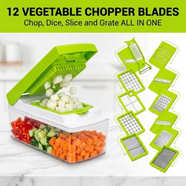12 in 1 Multipurpose Vegetable Chopper  Kitchen FoodBest Amazon Deals