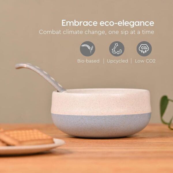 Eha Earth-Friendly Soup Bowls with Spoons|250 ml|MadeBest Amazon Deals