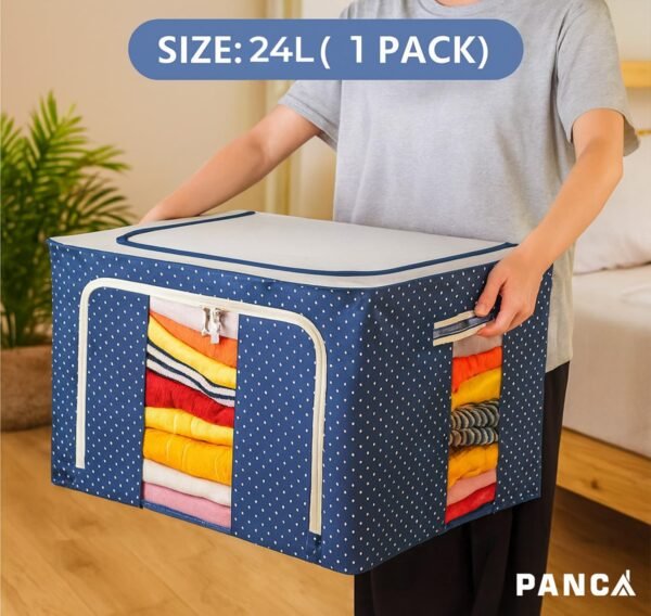 PANCA Non-Woven Cloth Organizer Box 24L with Steel FrameBest Amazon Deals