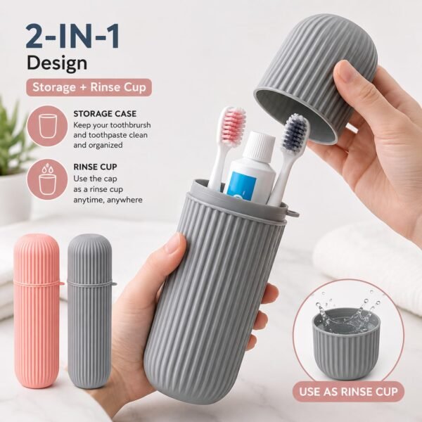 Zollyss 2 Pcs Capsule Shape Travel Toothbrush Holder Set,Best Amazon Deals