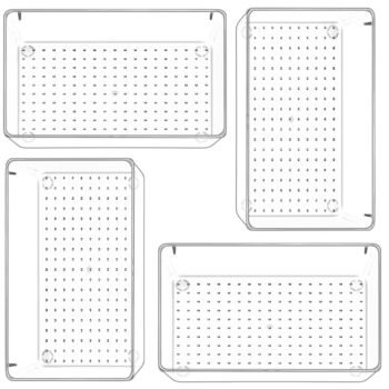 Zollyss 4 Pcs Clear Plastic Clothes Drawer OrganiserBest Amazon Deals