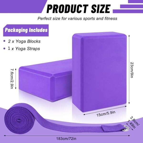 Yoga Block Set of 2- Supportive Latex-Free Eva Foam -Best Amazon Deals
