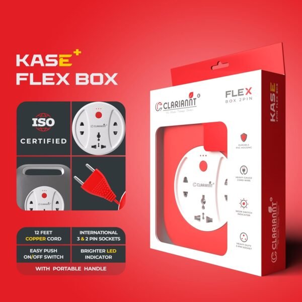 Kase Plus 12 Feet Extension Flex Box with LED Light &Best Amazon Deals