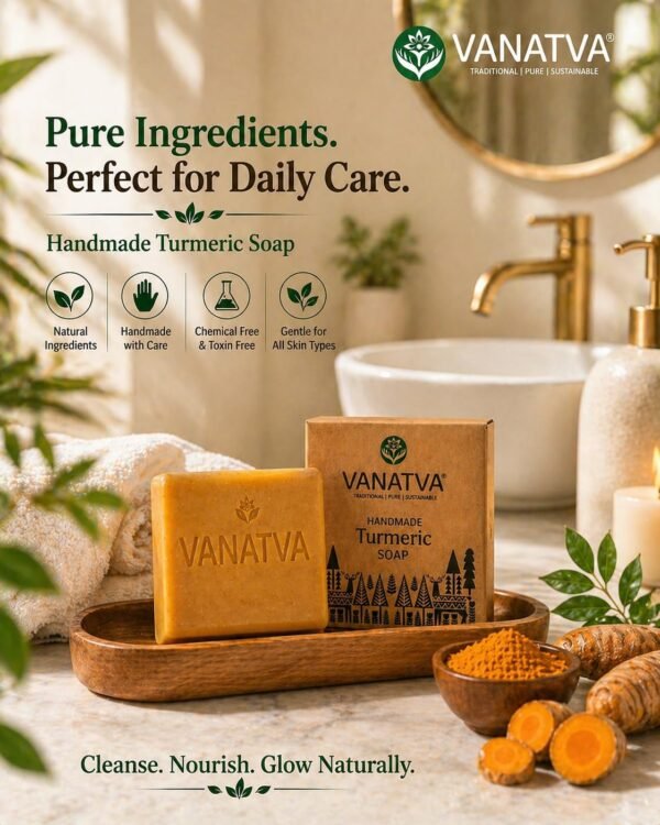 Handmade Turmeric Bathing Bar 110g | Herbal Cold ProcessBest Amazon Deals