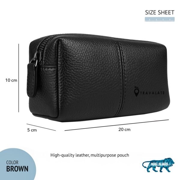 Travalate Genuine Leather Utility Pouch/PencilBest Amazon Deals