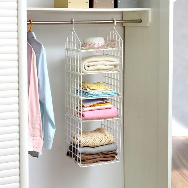 5 Layer Folding Plastic Clothes Storage Rack | HangingBest Amazon Deals