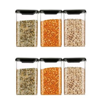 Airtight Plastic Square Container Set for Kitchen StorageBest Amazon Deals