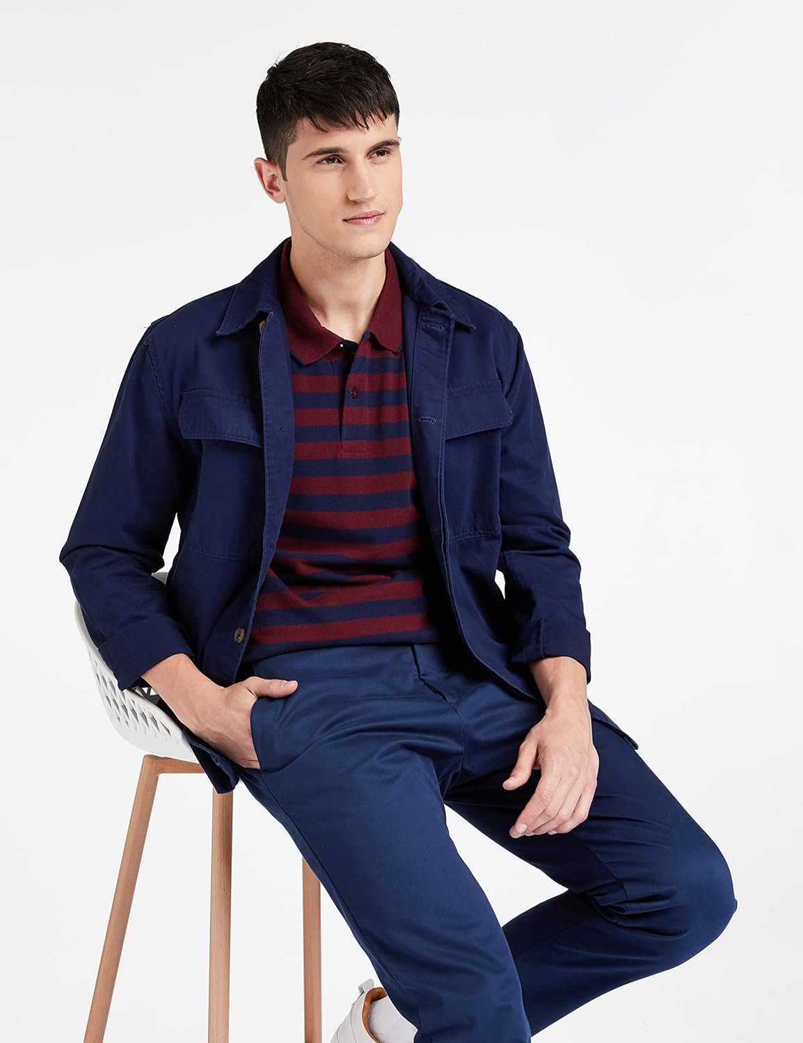 Amazon Brand – Symbol Men’s Cotton Rich Striped PoloBest Amazon Deals