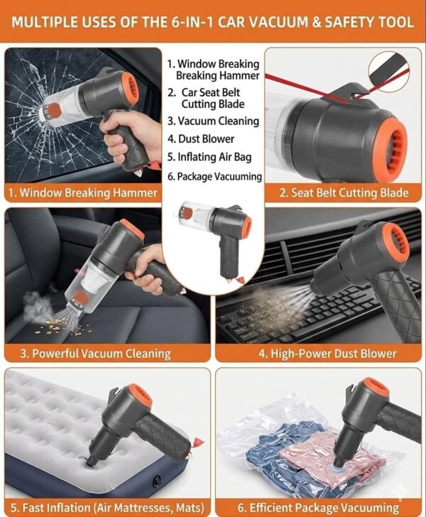 andrew james 6 in 1 Car Vacuum Cleaner Cordless |Best Amazon Deals