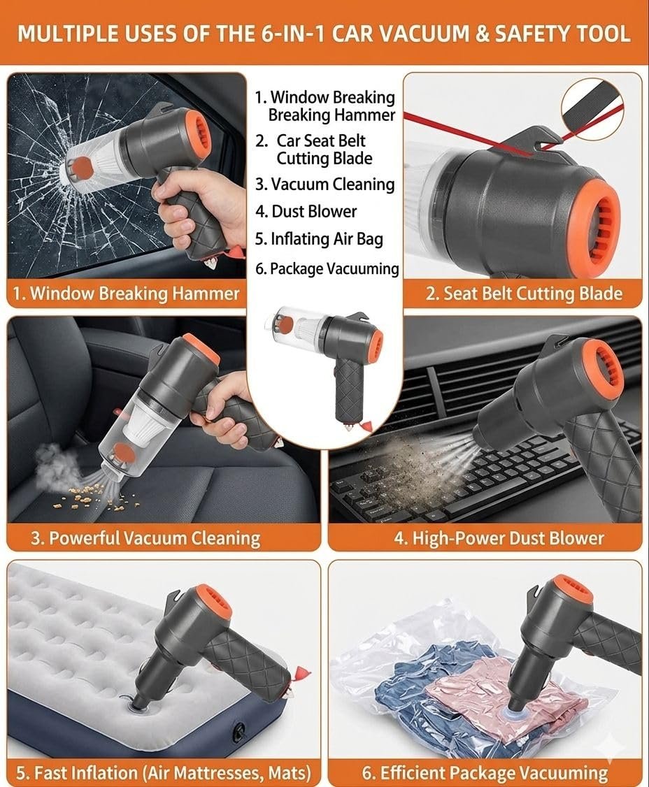 andrew james 6 in 1 Car Vacuum Cleaner Cordless |Best Amazon Deals