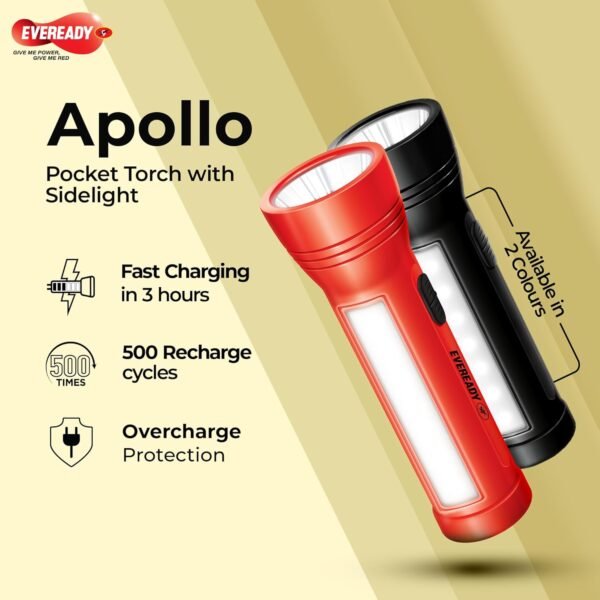 Eveready Apollo DL20, Rechargeable 1W Led Torch Cum 1.4WBest Amazon Deals