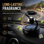 DETACHI Solar Powered Car Air DiffuserRefillable RotatingBest Amazon Deals