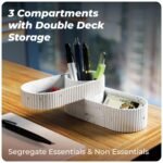 eo Spin Rotating Pen Stand for Table | Double Deck DeskBest Amazon Deals