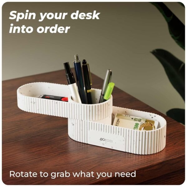 eo Spin Rotating Pen Stand for Table | Double Deck DeskBest Amazon Deals