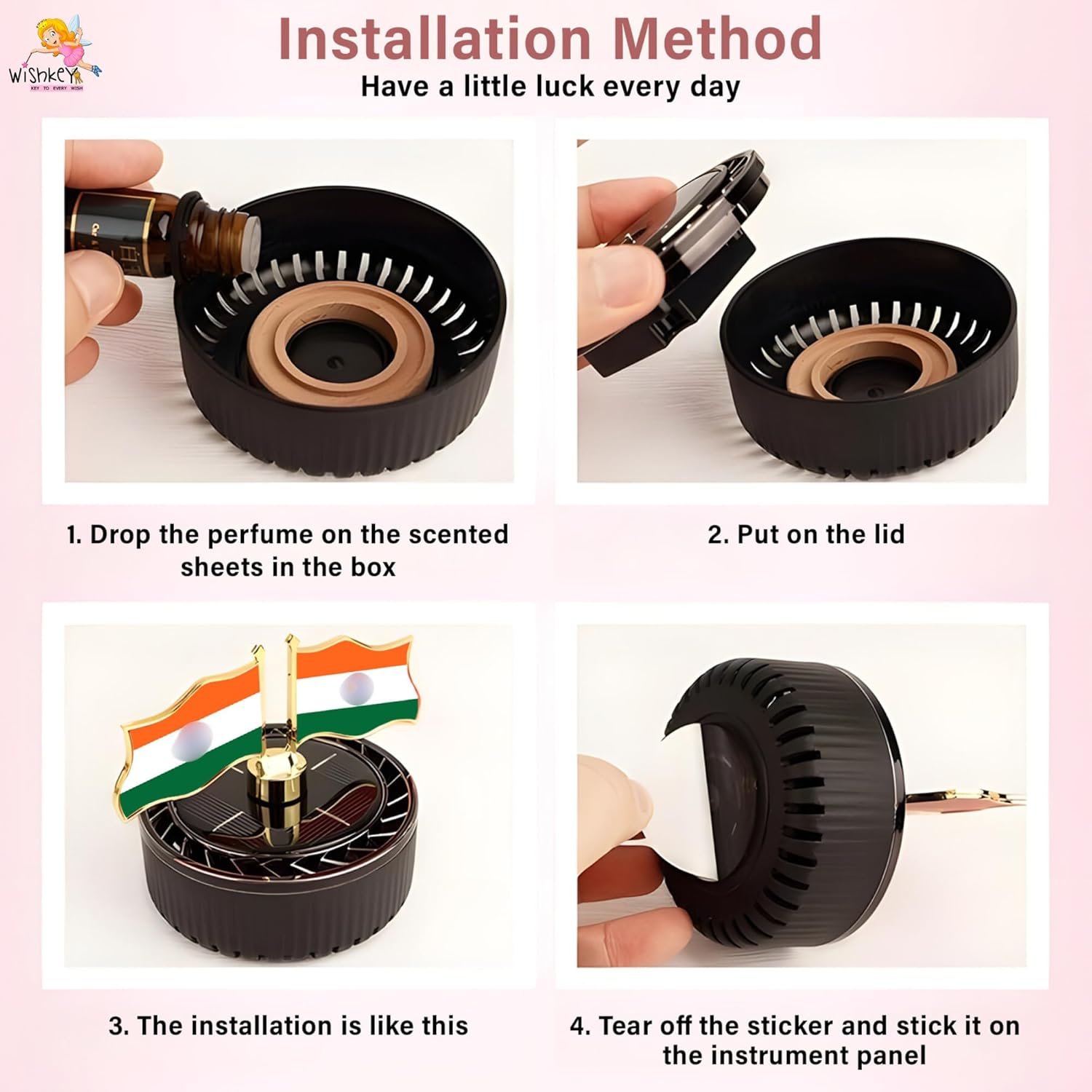 WISHKEY Solar Powered Car Dashboard Decoration Items CarBest Amazon Deals
