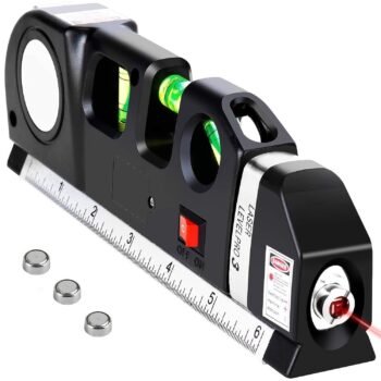 Laser Level Line Tool with 8ft Measuring Tape, HorizontalBest Amazon Deals