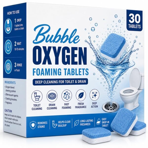 Bubble Oxygen Foaming Tablets for Toilet & Drain CleaningBest Amazon Deals