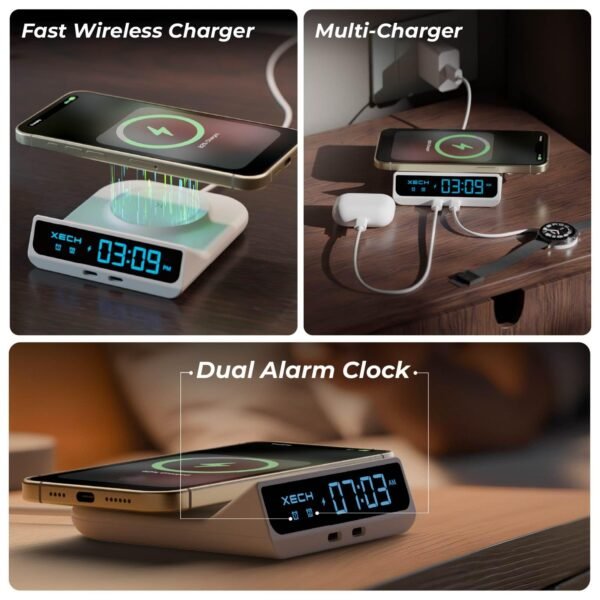 Xech Digital Alarm Clock for Heavy Sleepers | 15W FastBest Amazon Deals