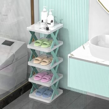 QONETIC 5 Layer Plastic Shoe Rack for Home Stackable &Best Amazon Deals
