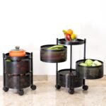 Kitchenwell Round Multi-Purpose Rotatable Trolley StorageBest Amazon Deals