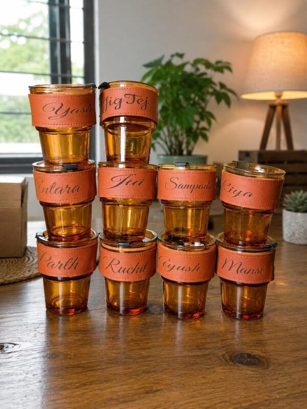 Personalized Glass Sipper Tumbler with Name | LeatherBest Amazon Deals