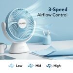 AGARO Delight Rechargeable Mini Desk Fan, Portable,Best Amazon Deals