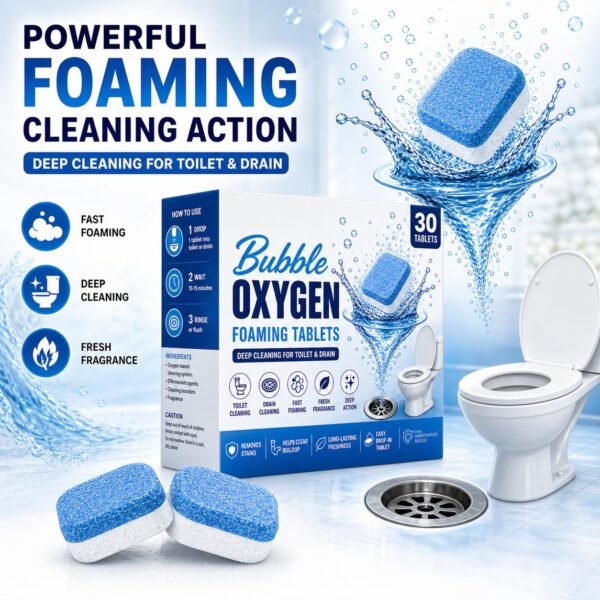 Bubble Oxygen Foaming Tablets for Toilet & Drain CleaningBest Amazon Deals