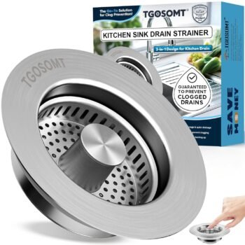 Sink Drain Strainer 3 in 1, 304 Stainless Steel Pop UpBest Amazon Deals