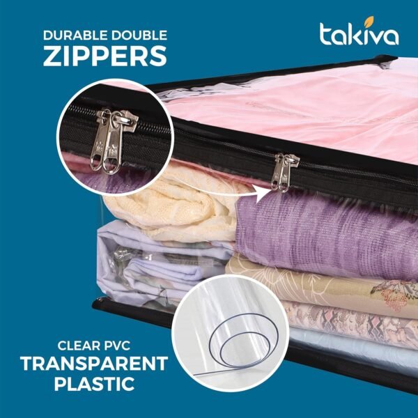 TAKIVA Transparent Plastic Clothes Storage Bag (Pack ofBest Amazon Deals