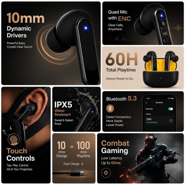 Universal Divine Gadget TWS-EB03 Power Buds WirelessBest Amazon Deals