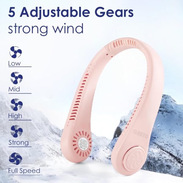 Gesto Portable Neck Fan Rechargeable  Hands-Free Neck FanBest Amazon Deals