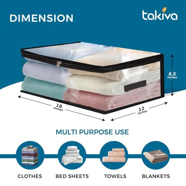TAKIVA Transparent Plastic Clothes Storage Bag (Pack ofBest Amazon Deals